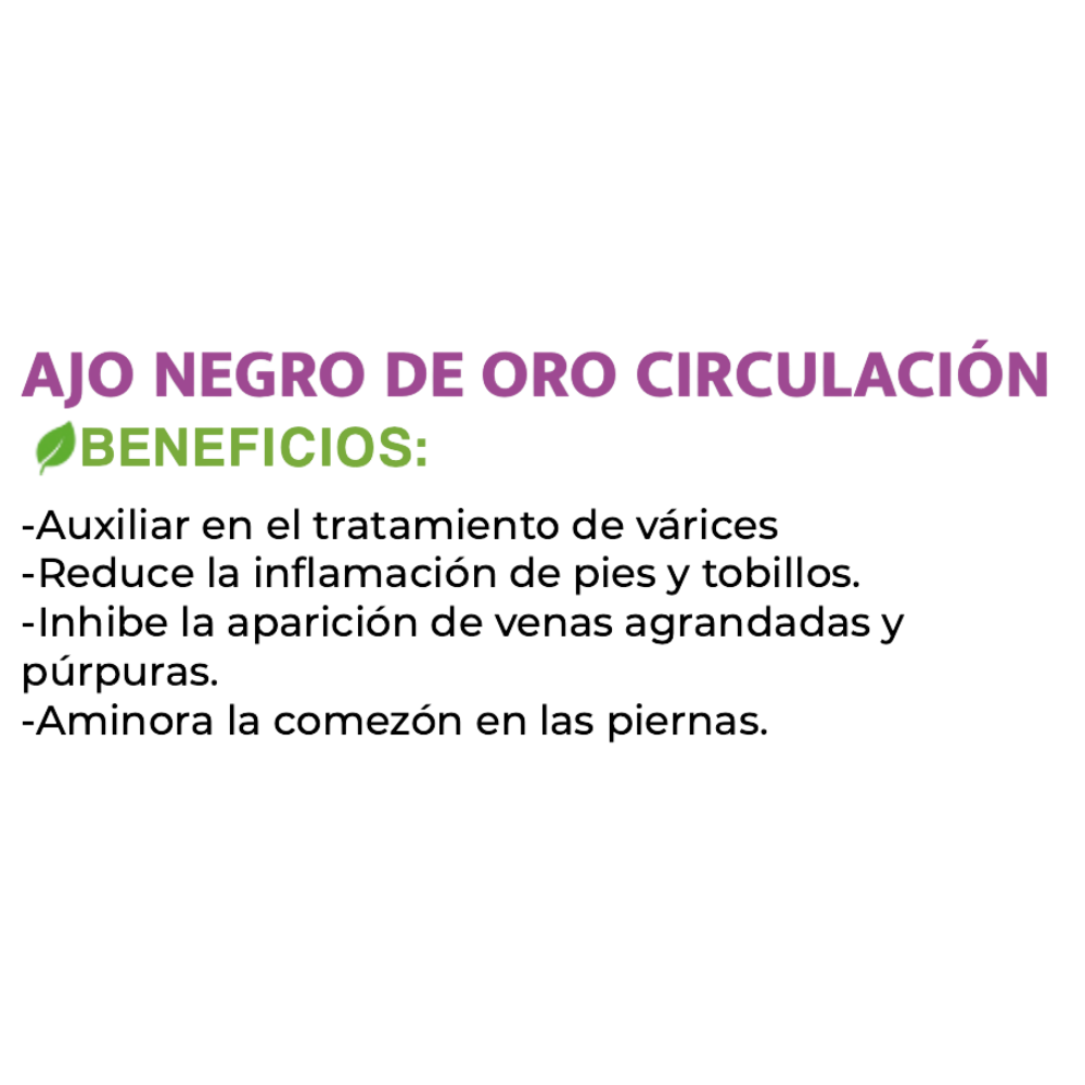 AJO NEGRO DE ORO CIRCULACION - Botánica Laya - Productos naturistas