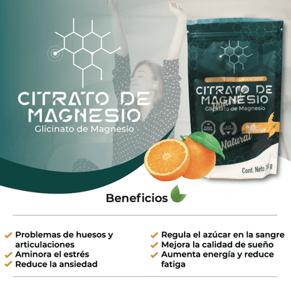 Citrato y Glicinato de Magnesio 250g