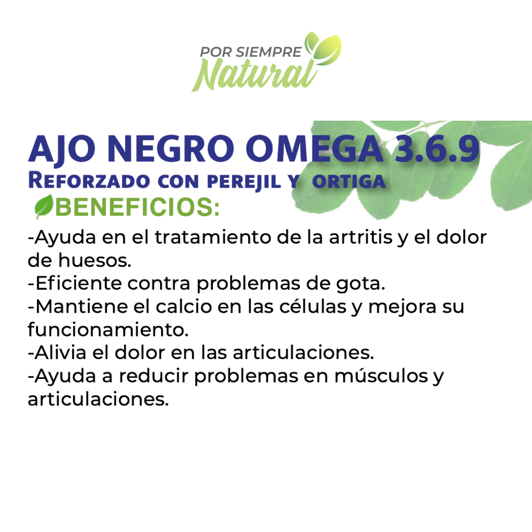 Ajo Negro Omega 3.6.9 30 Cápsulas