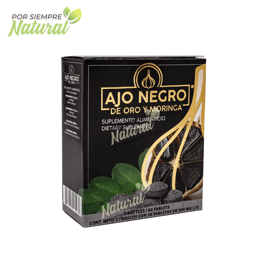 Ajo Negro de Oro Moringa 60 Tabletas