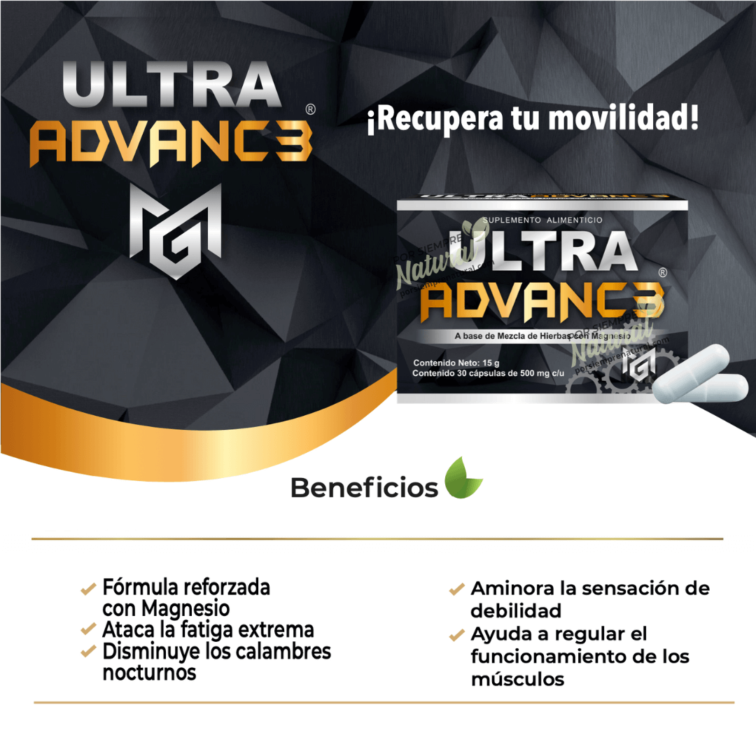 Ultra Advance MG con Magnesio 30 Cápsulas