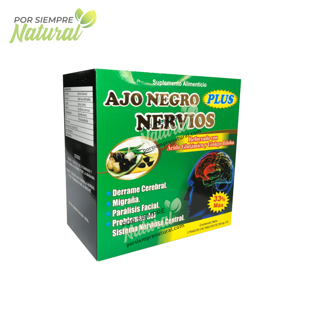 Ajo Negro Plus Nervios 80 Tabletas