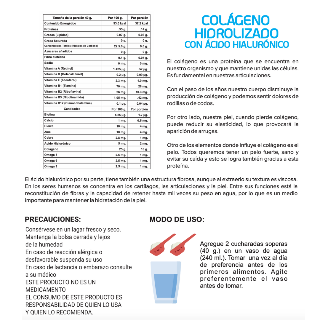 Colágeno Hidrolizado 1.2kg Sabor Uva