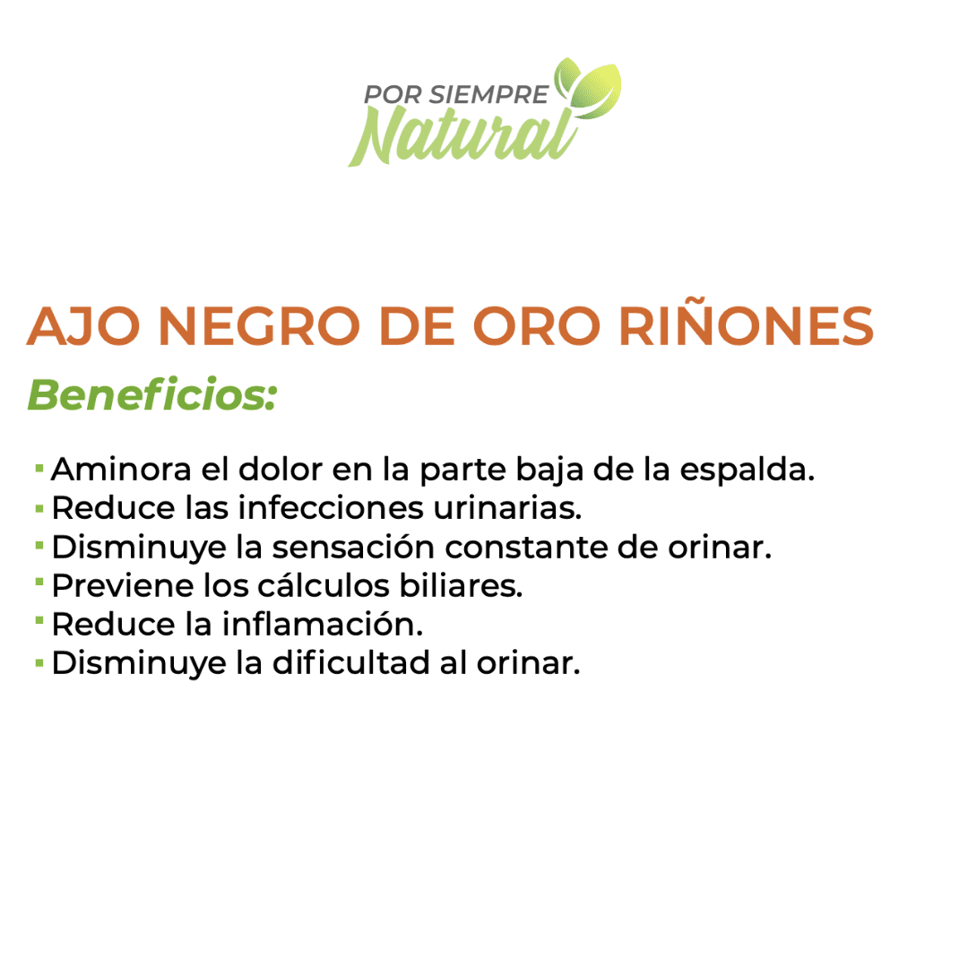 Ajo Negro de Oro Riñones 60 Tabletas