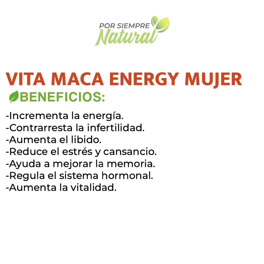 Vita Maca Energy Mujer 120 Cápsulas