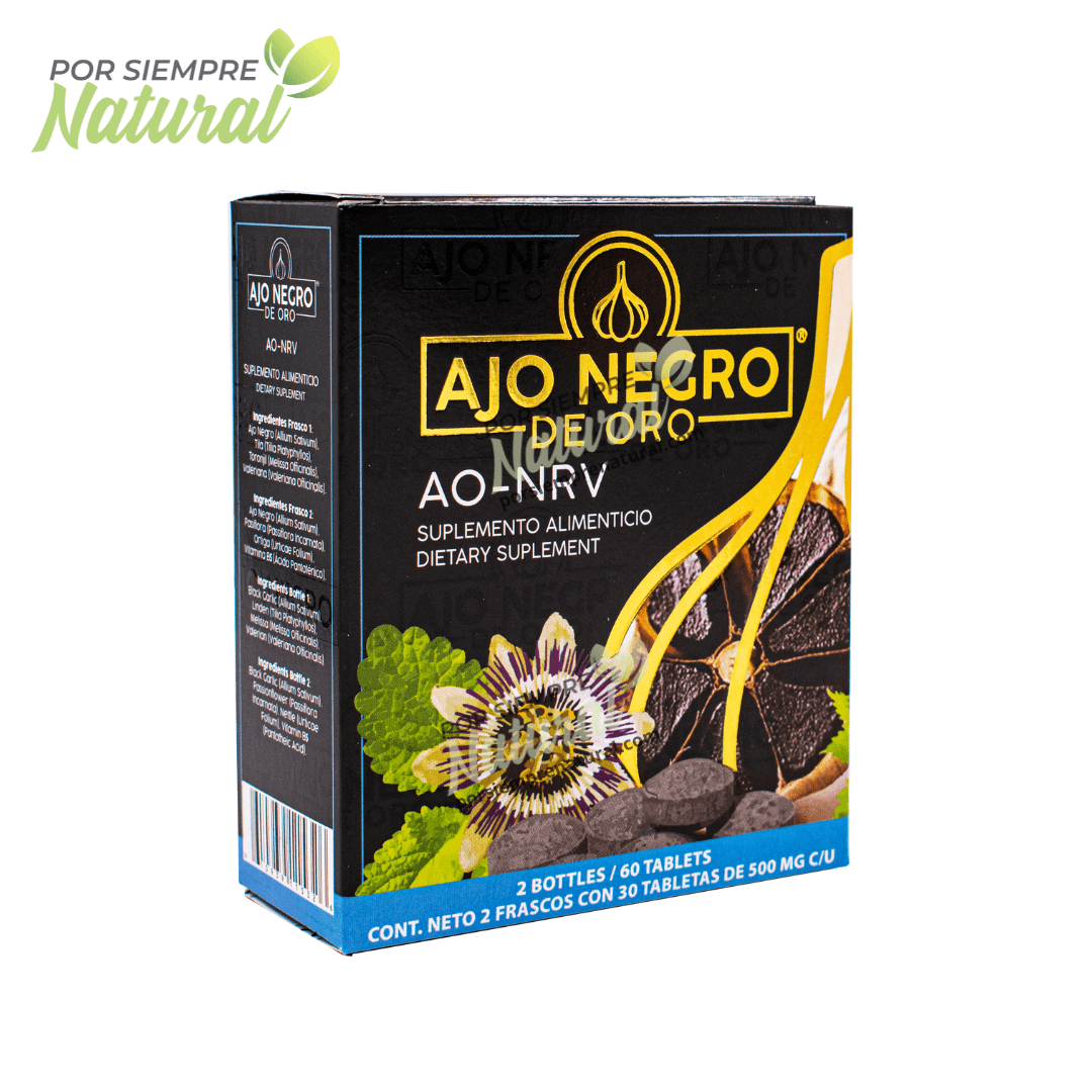 Ajo Negro de Oro Nervios 60 Tabletas