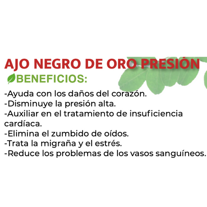 Ajo Negro de Oro Presión 60 Tabletas